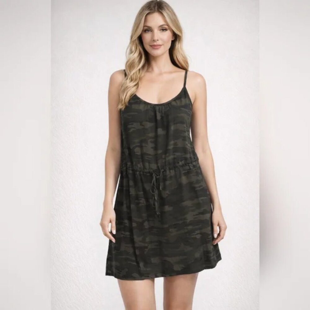 NEW Sanctuary Camo Cami Dress with Drawstring | Size L